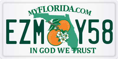 FL license plate EZMY58