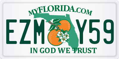 FL license plate EZMY59