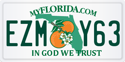 FL license plate EZMY63