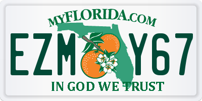 FL license plate EZMY67