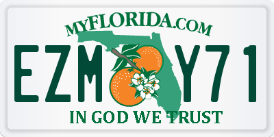 FL license plate EZMY71