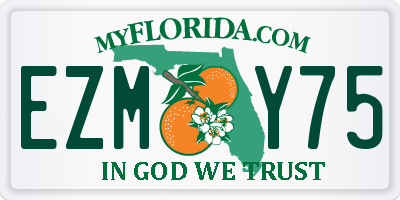 FL license plate EZMY75