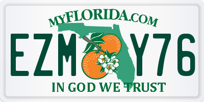 FL license plate EZMY76