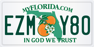 FL license plate EZMY80