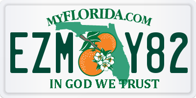 FL license plate EZMY82