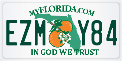 FL license plate EZMY84