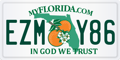 FL license plate EZMY86