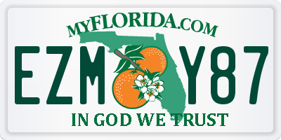 FL license plate EZMY87