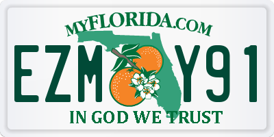 FL license plate EZMY91