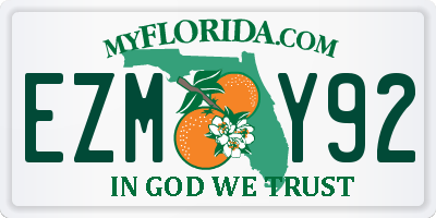 FL license plate EZMY92