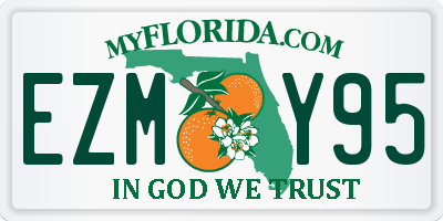 FL license plate EZMY95