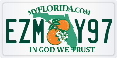 FL license plate EZMY97