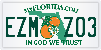 FL license plate EZMZ03