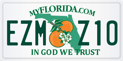 FL license plate EZMZ10