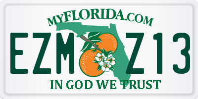 FL license plate EZMZ13