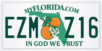 FL license plate EZMZ16