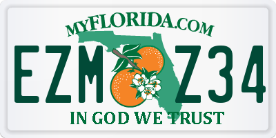 FL license plate EZMZ34