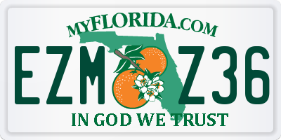 FL license plate EZMZ36