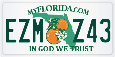 FL license plate EZMZ43