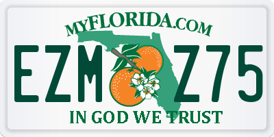 FL license plate EZMZ75