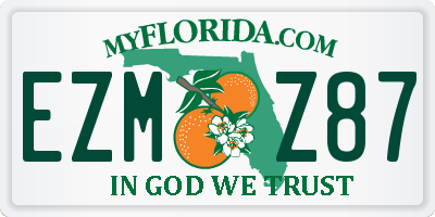 FL license plate EZMZ87