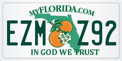 FL license plate EZMZ92