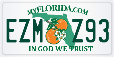 FL license plate EZMZ93