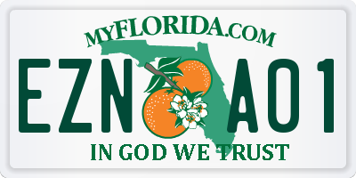 FL license plate EZNA01