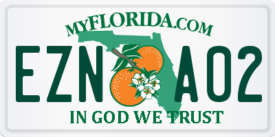 FL license plate EZNA02