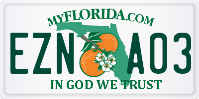 FL license plate EZNA03