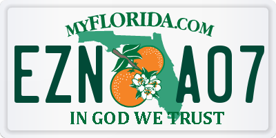 FL license plate EZNA07