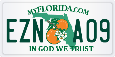 FL license plate EZNA09