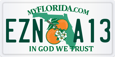 FL license plate EZNA13