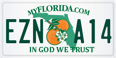 FL license plate EZNA14