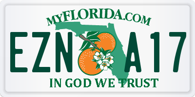 FL license plate EZNA17