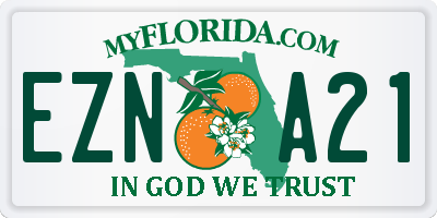 FL license plate EZNA21