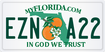 FL license plate EZNA22