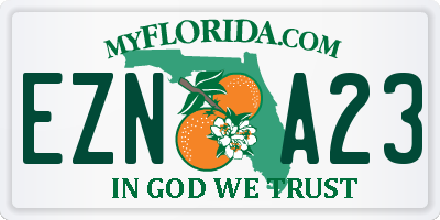 FL license plate EZNA23