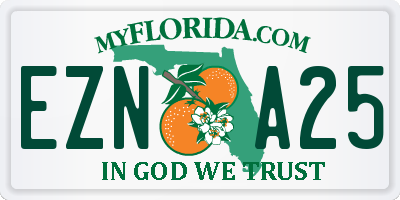 FL license plate EZNA25