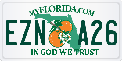 FL license plate EZNA26