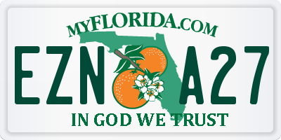 FL license plate EZNA27