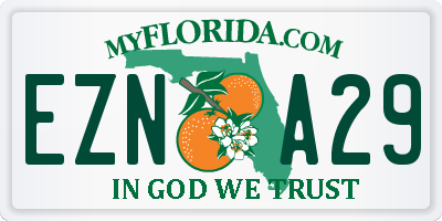 FL license plate EZNA29