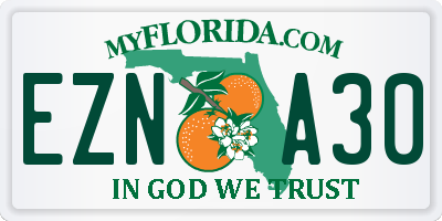 FL license plate EZNA30