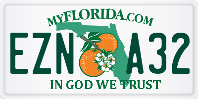 FL license plate EZNA32