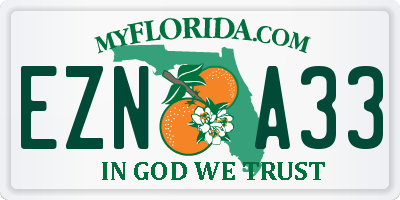 FL license plate EZNA33