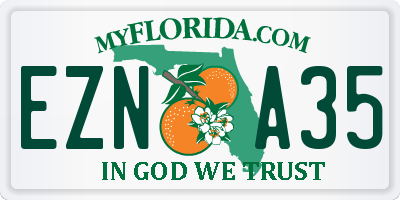 FL license plate EZNA35