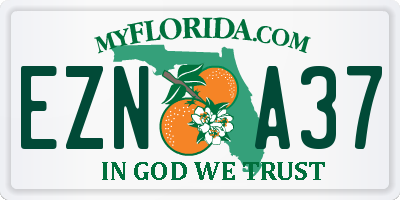 FL license plate EZNA37