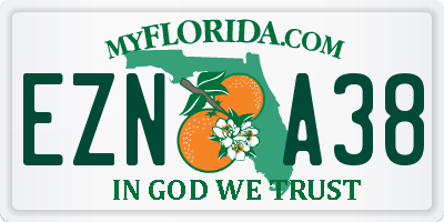 FL license plate EZNA38