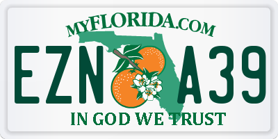 FL license plate EZNA39