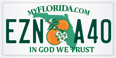 FL license plate EZNA40